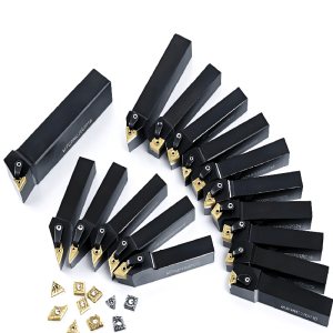 External turning tool holder with carbide inserts for CNC lathe machining