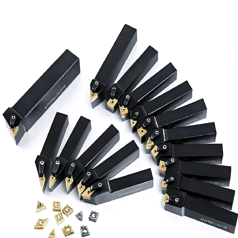 External turning tool holder with carbide inserts for CNC lathe machining
