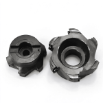 Two indexable face milling cutters of different sizes for CNC surface machining