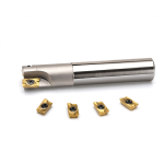 Indexable milling tool holder with carbide inserts, CNC milling cutter for metal machining