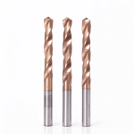 3 pcs Solid Carbide Drill Bits, CNC Tungsten Carbide Twist Drill for Metal Drilling