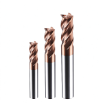 Various sizes of TiSiN coated 4 flute solid carbide end mills for CNC machining