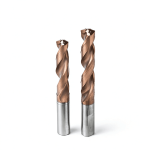 Two solid carbide internal coolant twist drills, TiSiN coated CNC metal drilling bits